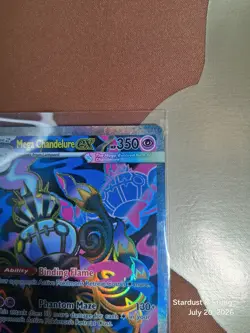 Pokemon Mega Chandelure ex 099/084 Ultra Rare Pitch Black Full Art Holo Card NM - Image 4