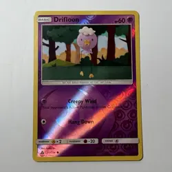 Pokemon Drifloon 51/156 Reverse Holo Ultra Prism Card Asako Ito Crochet Yarn Art - Image 1