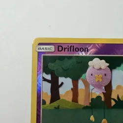 Pokemon Drifloon 51/156 Reverse Holo Ultra Prism Card Asako Ito Crochet Yarn Art - Image 3