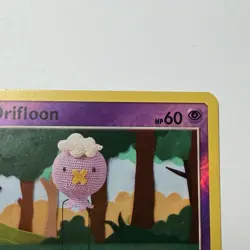Pokemon Drifloon 51/156 Reverse Holo Ultra Prism Card Asako Ito Crochet Yarn Art - Image 4