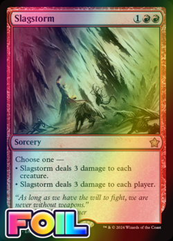 x1 Slagstorm FDN Foundations MTG 207 FOIL RARE M/NM 1x - Image 1
