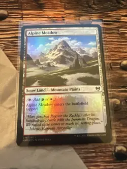 MTG Alpine Meadow Kaldheim 248/285 Foil Land - Image 1