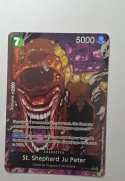 St. Shepherd Ju Peter (Alternate Art) OP13-084 Carrying On His Will Foil - Image 1
