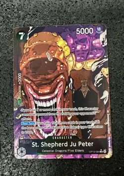 St. Shepherd Ju Peter Rare (Alternate Art) OP13-084 Carrying On His Will Foil - Image 1
