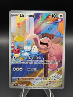 Lickitung 180/162 SV05: Temporal Forces Holo 2024 Full Art Rare NM Pokemon Card - Image 1