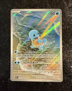 Squirtle SV: Scarlet & Violet 151 Illustration Rare Reverse Holo 170/165 EN 2023 - Image 1