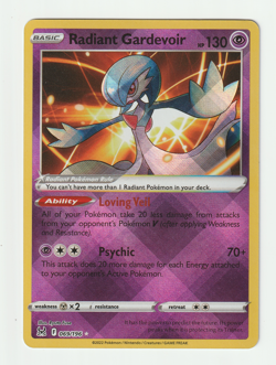 Radiant Gardevoir 069/196 Pokemon TCG Lost Origin Sword Shield Ultra Rare NM - Image 1