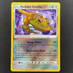 Radiant Steelix 124/196 Radiant Rare Lost Origin Pokemon Holo NM - Image 1