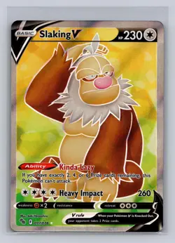 Slaking V 077/078 Ultra Rare Pokemon GO Pokemon Holo Lightly Played - Image 1