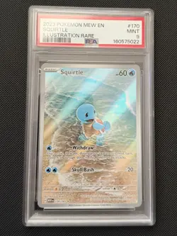 Pokemon Squirtle IR 170/165 PSA 9 - Image 1