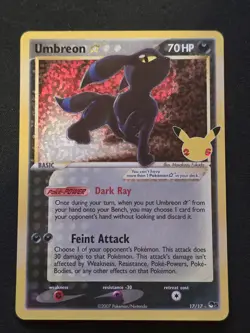 Umbreon Gold Star 17/17 - Pokemon Celebrations 25th Anniversary Holo Rare - NM/M - Image 3