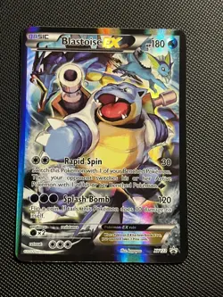 Blastoise EX XY122 Black Star Promo Full Art Holo Rare 2016 Pokemon Card NM/LP - Image 1