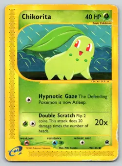 CHIKORITA 99/165 C EXPEDITION BASE SET POKEMON DMG TANAKA - Image 1