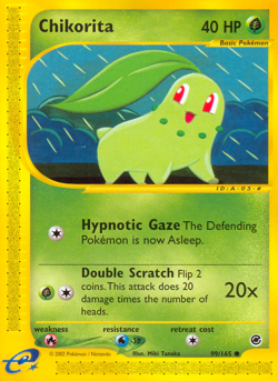 CHIKORITA 99/165 C EXPEDITION BASE SET POKEMON DMG TANAKA - Image 4