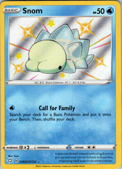 Snom - SV033/SV122 - Shining Fates Holo NM/M Pokemon TCG - Image 1