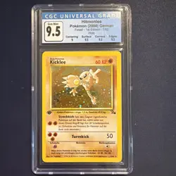 HITMONLEE POKEMON 7/62 FOSSIL 1ST EDITION 1999 GERMAN CGC 9.5 - Image 1