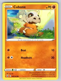 Cubone 069/163 Common Battle Styles Near Mint - Image 1
