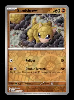 Sandshrew 097/167 Common Twilight Masquerade Pokemon Reverse Holo Near Mint - Image 1