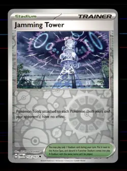 Jamming Tower 153/167 Uncommon Twilight Masquerade Pokemon Reverse Holo NM - Image 1