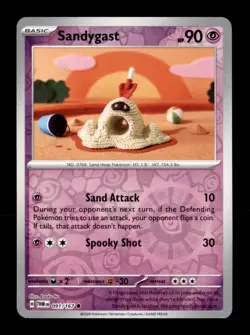 Sandygast 091/167 Common Twilight Masquerade Pokemon Reverse Holo Near Mint - Image 1