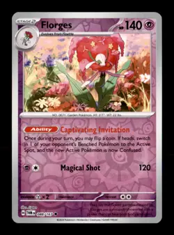 Florges 088/167 Uncommon Twilight Masquerade Pokemon Reverse Holo Near Mint - Image 1