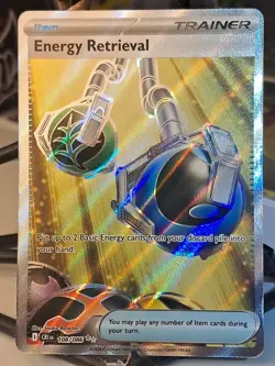 Pokemon TCG Energy Retrieval 108/086 Chaos Rising Ultra Rare Holo Full Art - Image 1