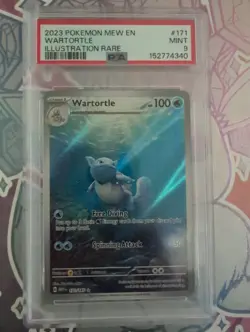 Pokemon TCG Wartortle Card Illustration Rare, 171/165SV151, PSA 9 - Image 1