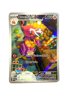 Crocalor 202/193 Paldea Evolved Illustration Rare Full Art Holo 2023 light play - Image 1
