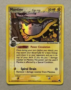 Pokemon TCG Mantine 20/101 Dragon Frontiers Reverse Holo Stamp 2006 - Image 1