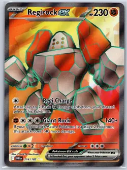 Regirock ex 214/182 Ultra Rare Destined Rivals Pokemon Holo Near Mint - Image 1