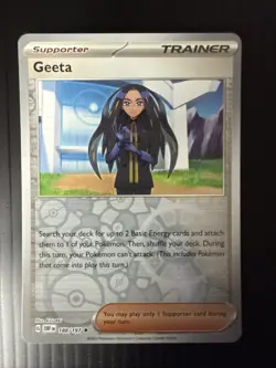 Geeta 188/197 Reverse Holo Obsidian Flames Pokemon Near Mint NM - Image 1