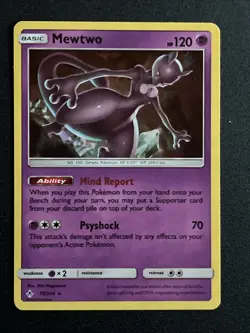 Pokemon TCG Mewtwo 75/214 Cracked Ice Unbroken Bonds Holo Rare English - Image 1