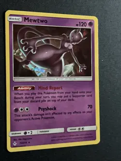 Pokemon TCG Mewtwo 75/214 Cracked Ice Unbroken Bonds Holo Rare English - Image 2