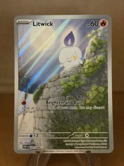 2025 Pokemon TCG White Flare Litwick Illustration Rare 101/086 - Image 1