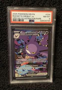 Pokemon Team Rocket's Crobat ex PSA 8 234/182 - Image 1