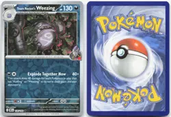 TEAM ROCKET'S WEEZING 126/182 Destined Rivals Pokemon Reverse Holo Uncommon NM - Image 3