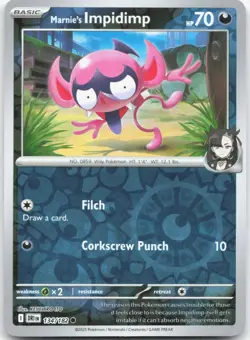 MARNIE'S IMPIDIMP 134/182 Destined Rivals Pokemon Reverse Holo Common Near Mint - Image 1