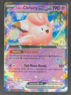 Pokemon Lillie's Clefairy ex 056/159 JTG Journey Together NM - Image 1