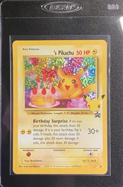 Birthday Pikachu 24/53 Pokemon TCG Celebrations Classic Collection Holo NM - Image 3