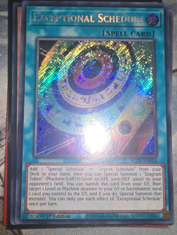 EXCEPTIONAL SCHEDULE BLZD-EN054 SECRET RARE 1st EDITION YUGIOH *NEW & MINT* - Image 1