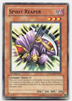 Spirit Reaper SDZW-EN009 Structure Deck: Zombie World Yu-Gi-Oh 1st Edition DMG - Image 1