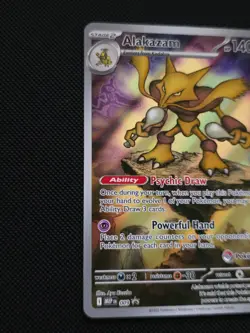 Pokemon TCG Pokemon Center Stamped Alakazam Black Star Promo 009 - Image 2