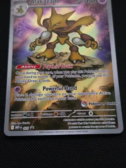 Pokemon TCG Pokemon Center Stamped Alakazam Black Star Promo 009 - Image 3