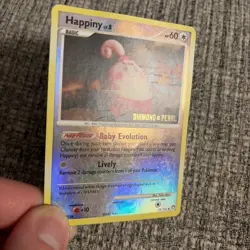 Pokemon TCG 2007 Diamond & Pearl Happiny 52/123 Stamped Reverse Holo - Image 5