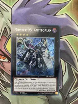 DRL3-EN027 Number 98: Antitopian Secret Rare 1st Edition NM Yugioh Card - Image 1