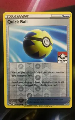 Pokemon TCG Quick Ball 179/202 League Cards League Cup Promo Rev Holo Eng - Image 1
