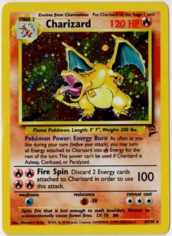 Charizard 4/130 Base Set 2 *Second Eition Ultra Rare Holo WOTC Pokemon Card NM - Image 1