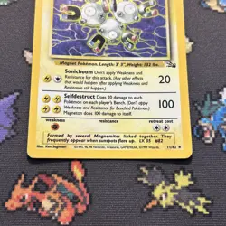 Magneton 11/62 EX/MP -Vintage Holo Rare Pokemon Card- Fossil (3z) - Image 3