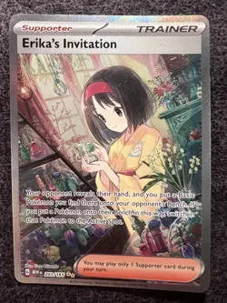 Erika's Invitation 203/165 Illustration Rare Holo Pokemon Card NM - Image 1