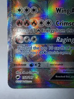 Pokemon TCG Charizard GX Holo Card Burning Shadows 150/147 Secret Rare - Image 5